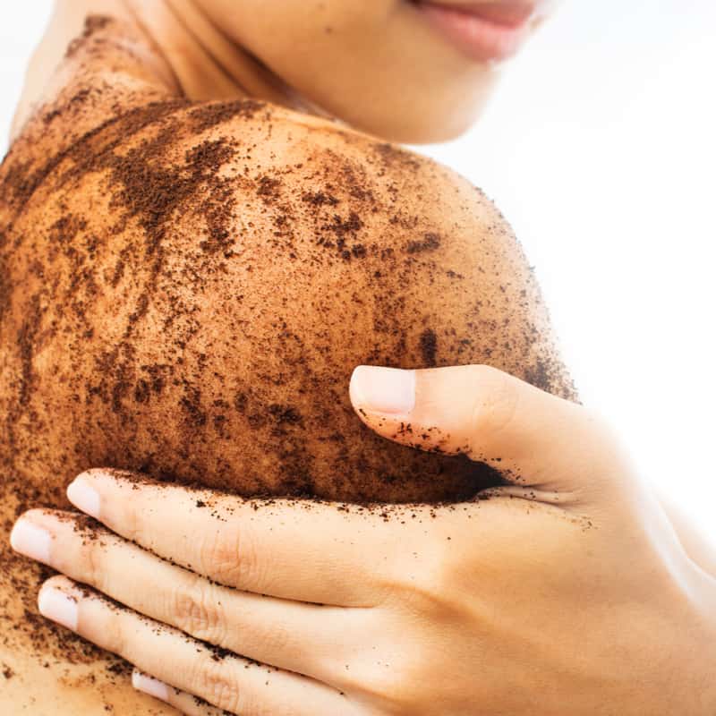 Coffee Grounds On Skin