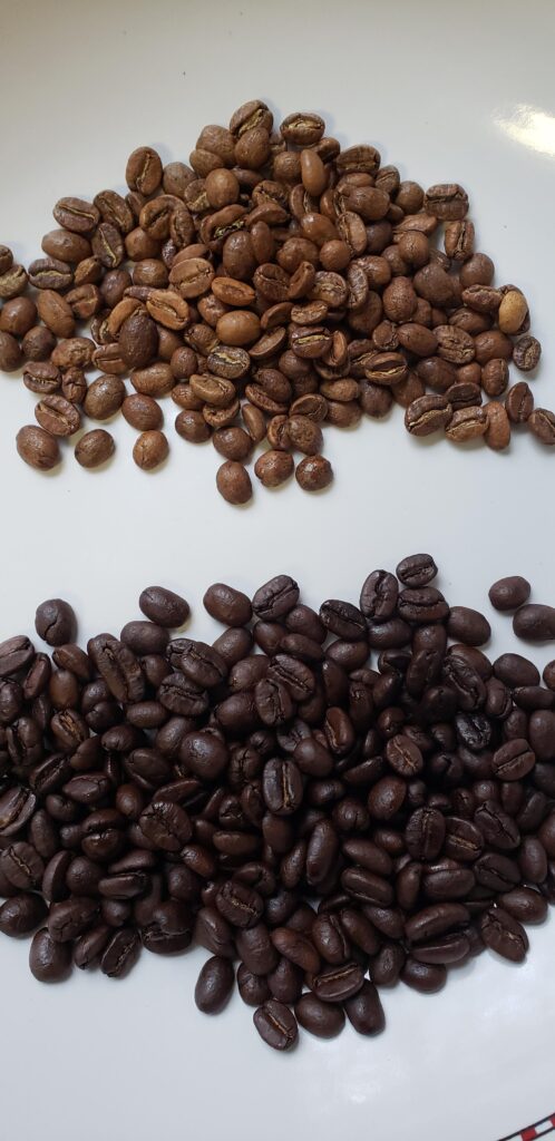 Two Types of Roasted Coffee 